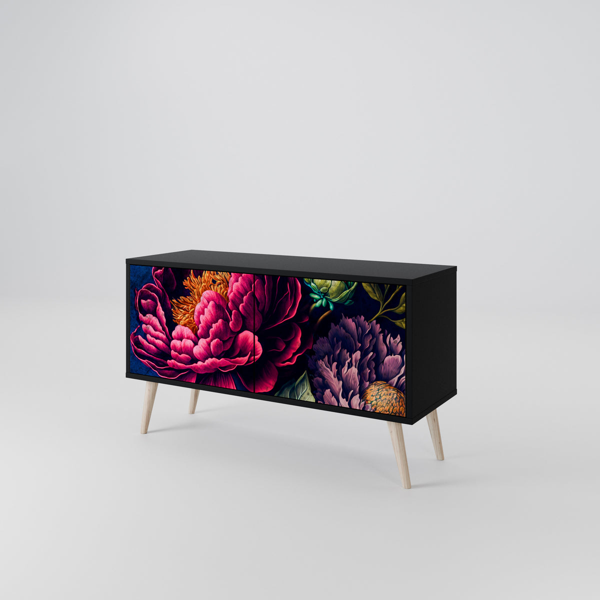 BLOOMING ELEGANCE Móvel de TV Compacto de 2 Portas