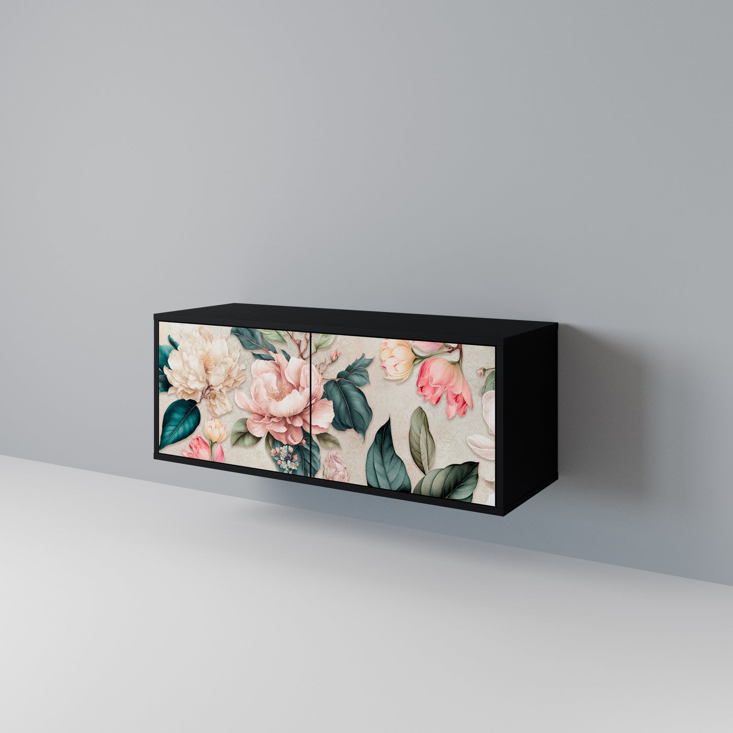 FLORAL GRACE Móvel de TV Compacto de 2 Portas