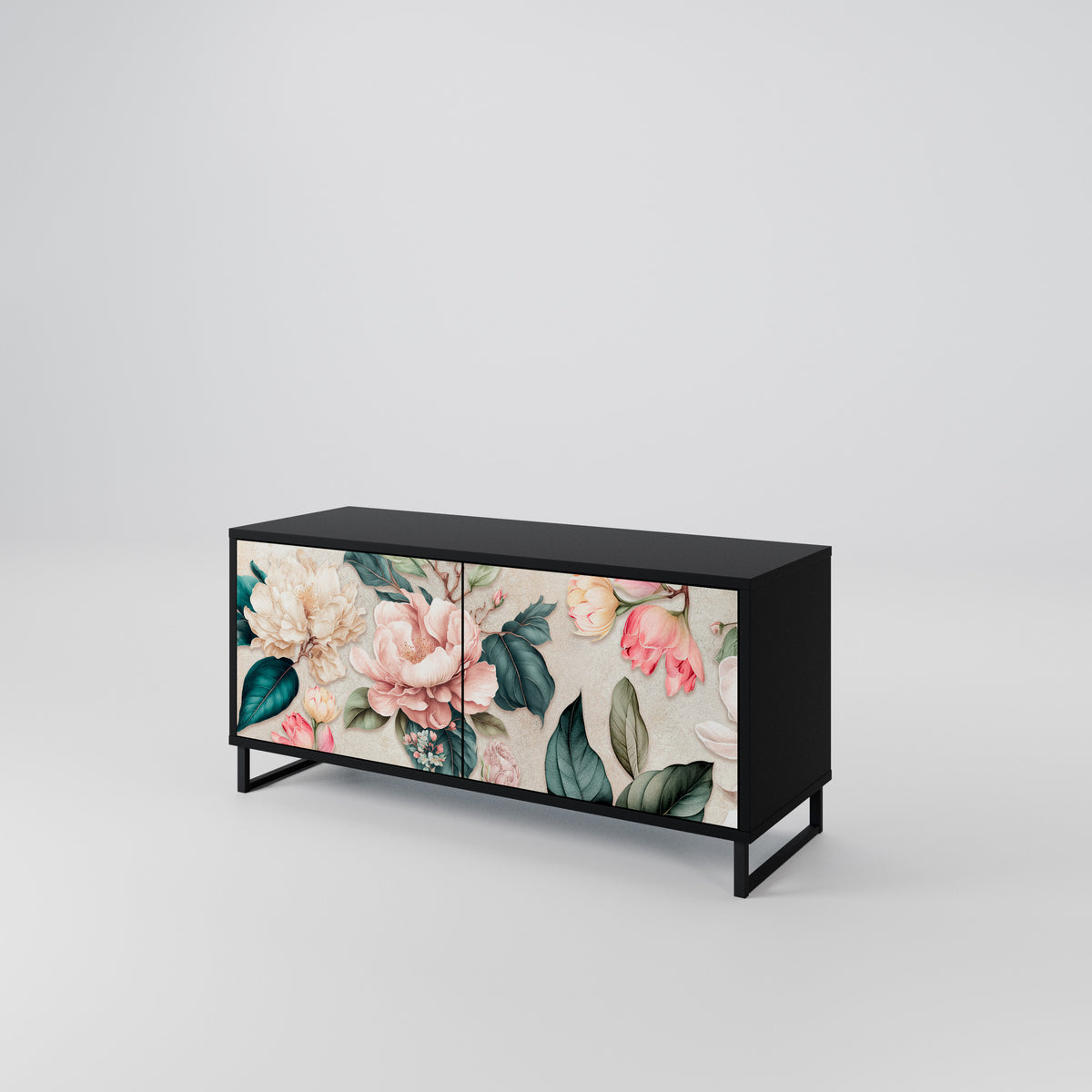 FLORAL GRACE Móvel de TV Compacto de 2 Portas