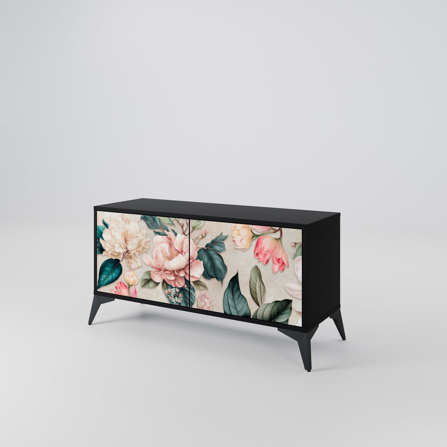FLORAL GRACE Móvel de TV Compacto de 2 Portas