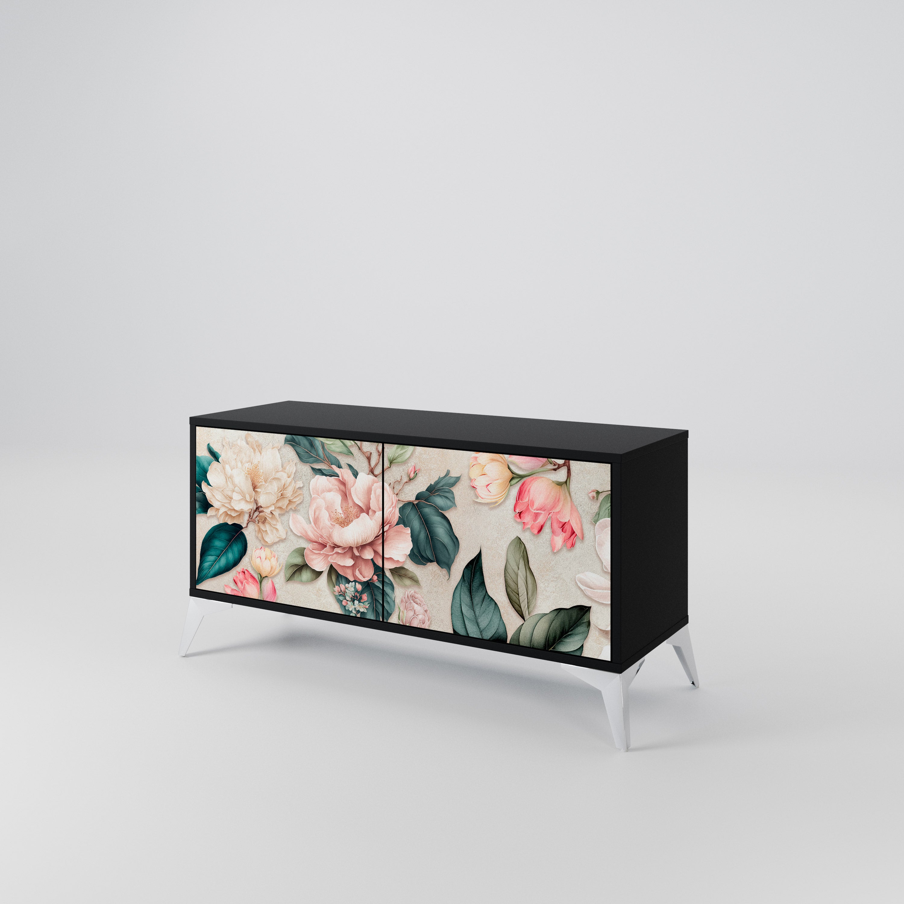 FLORAL GRACE Móvel de TV Compacto de 2 Portas