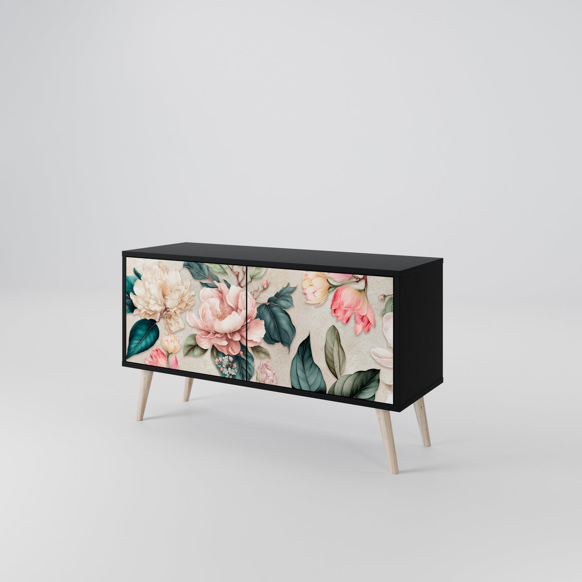 FLORAL GRACE Móvel de TV Compacto de 2 Portas
