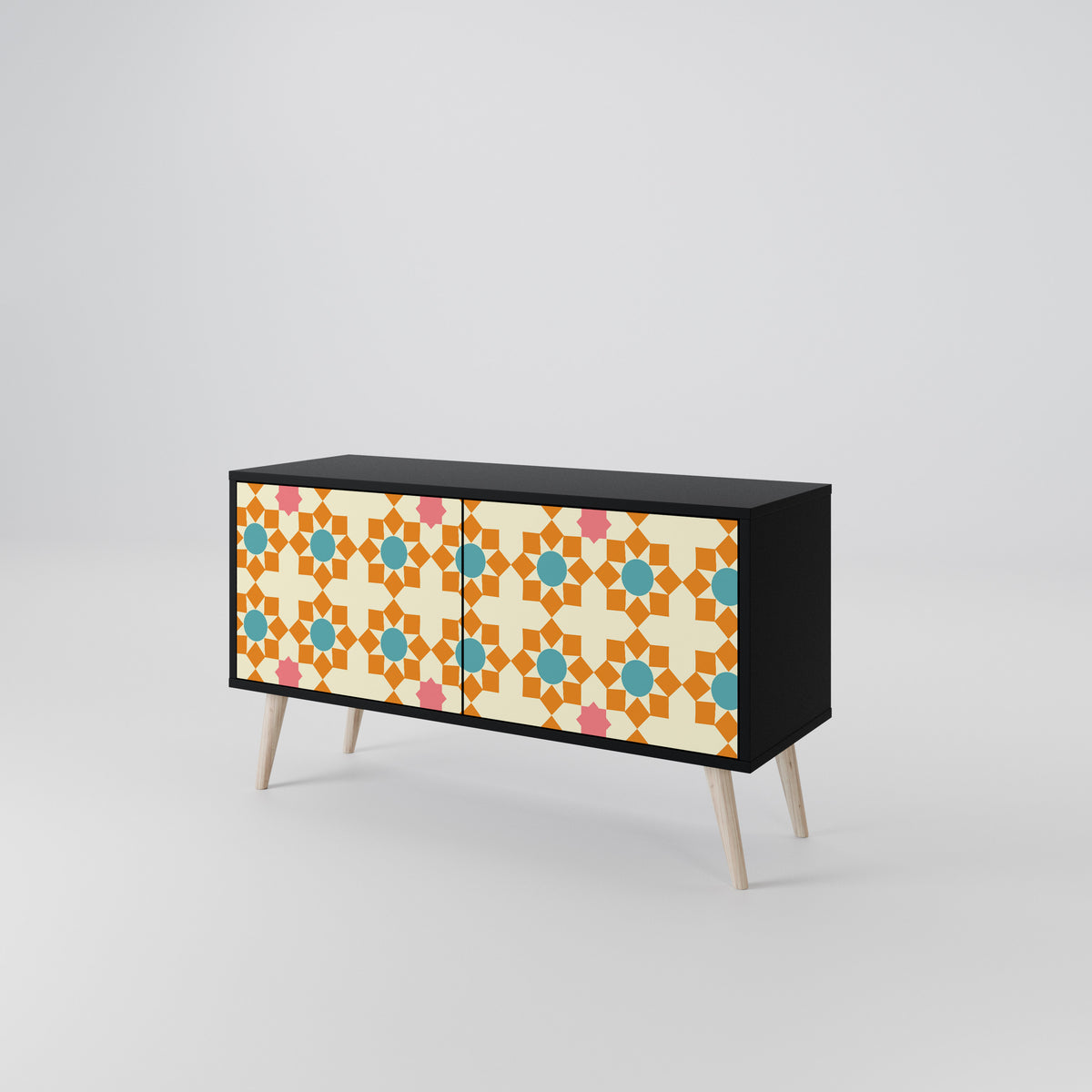 FLORAL DECOR Móvel de TV Compacto de 2 Portas