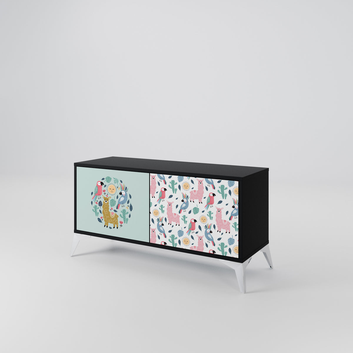 COLORFUL ALPACAS Móvel de TV Compacto de 2 Portas