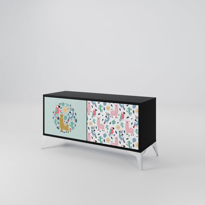 COLORFUL ALPACAS Móvel de TV Compacto de 2 Portas