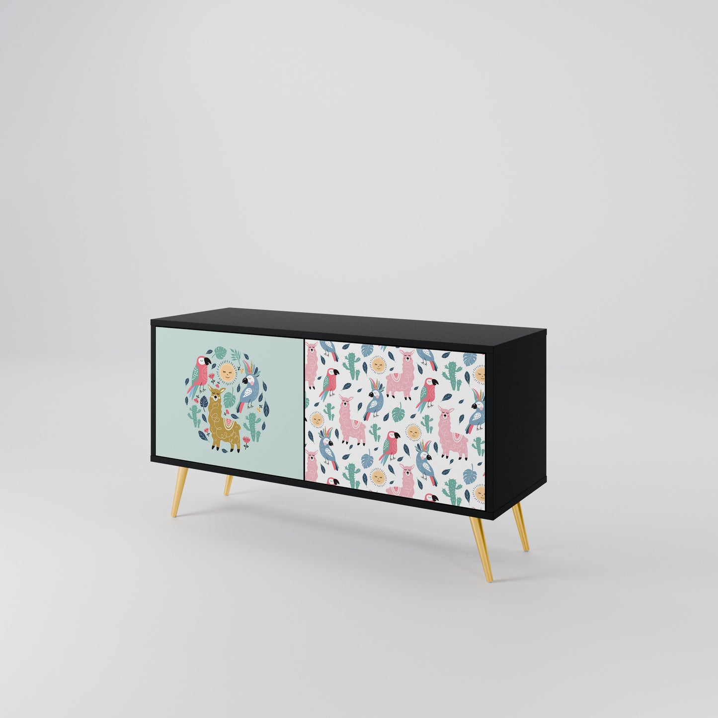 COLORFUL ALPACAS Móvel de TV Compacto de 2 Portas