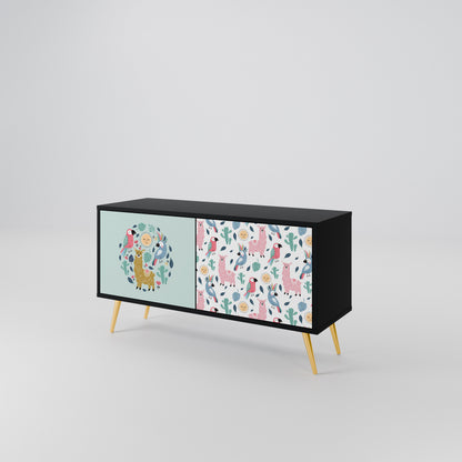 COLORFUL ALPACAS Móvel de TV Compacto de 2 Portas