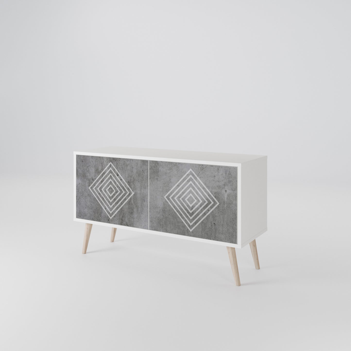 POLYGONAL ARTISTRY Móvel de TV Compacto de 2 Portas
