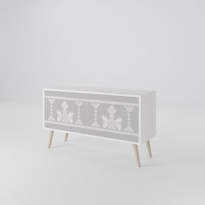 THAI GRAY Móvel de TV Compacto de 2 Portas