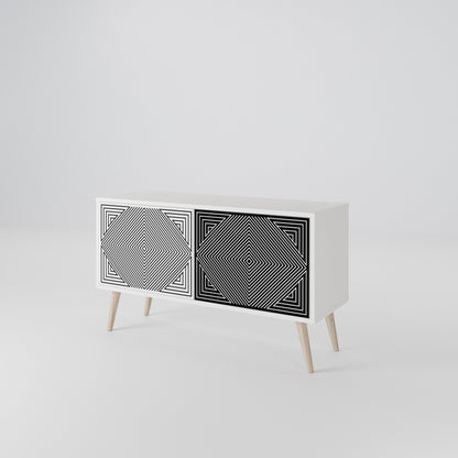 POLYGON ILLUSION Móvel de TV Compacto de 2 Portas