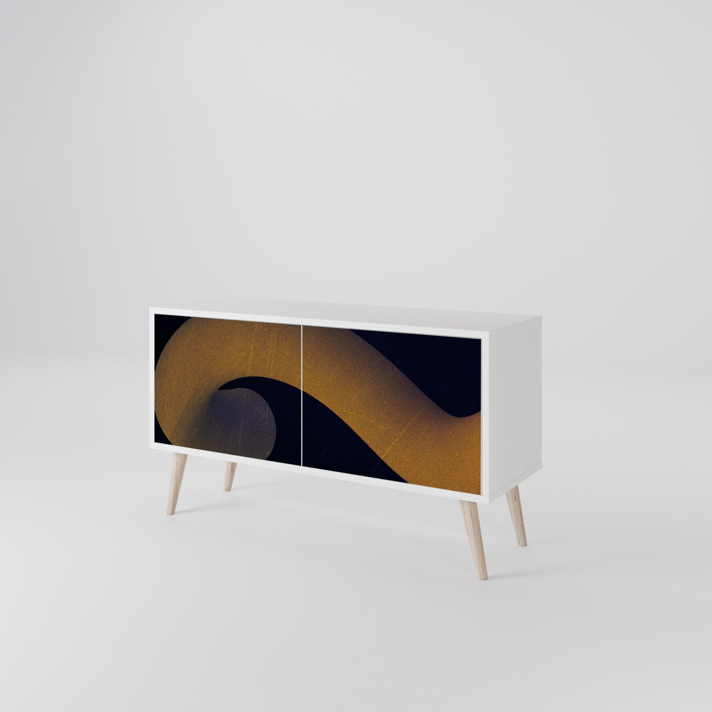 HOLLOW TIME Compact 2-Door TV Cabinet