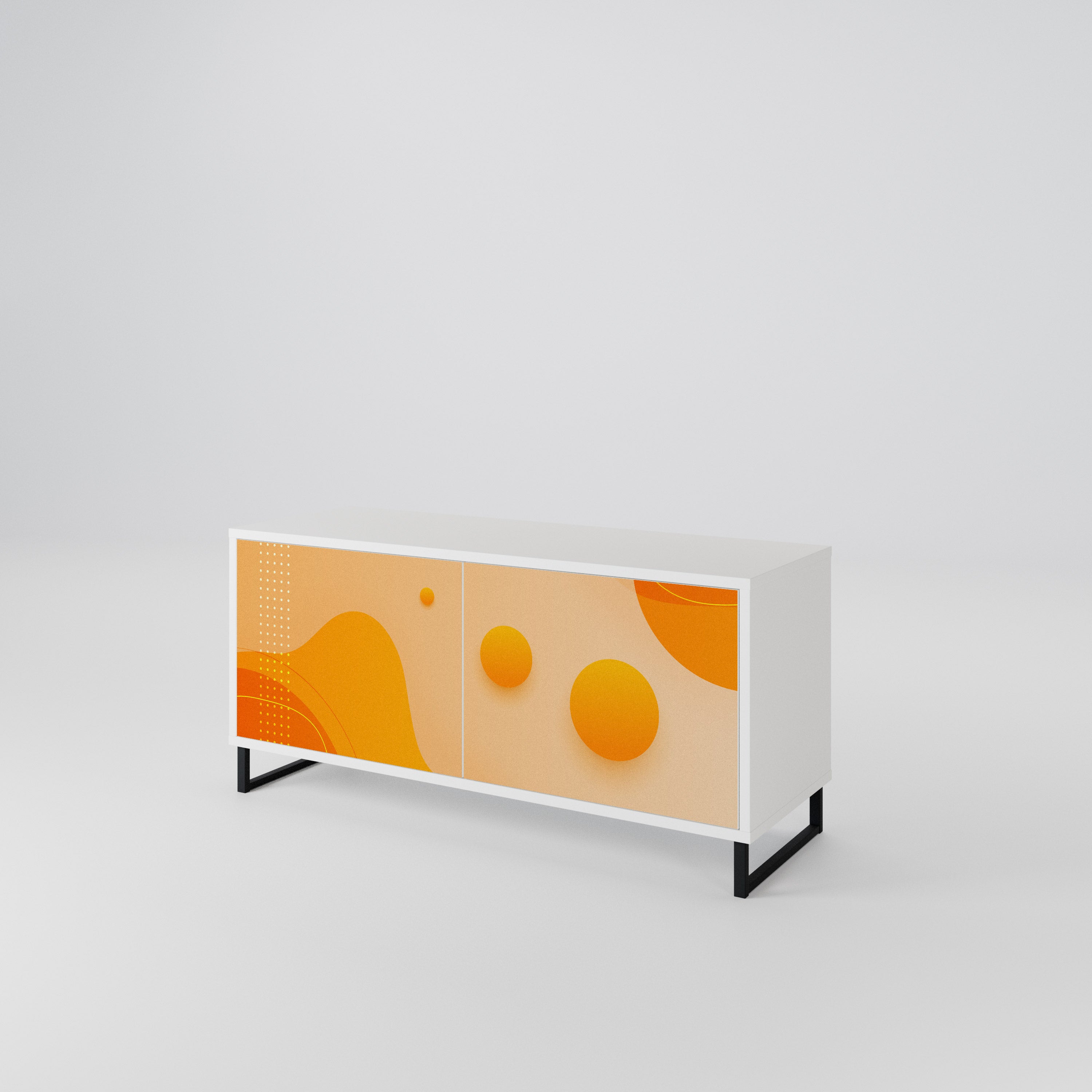 ORANGE ARRANGEMENT Móvel de TV Compacto de 2 Portas
