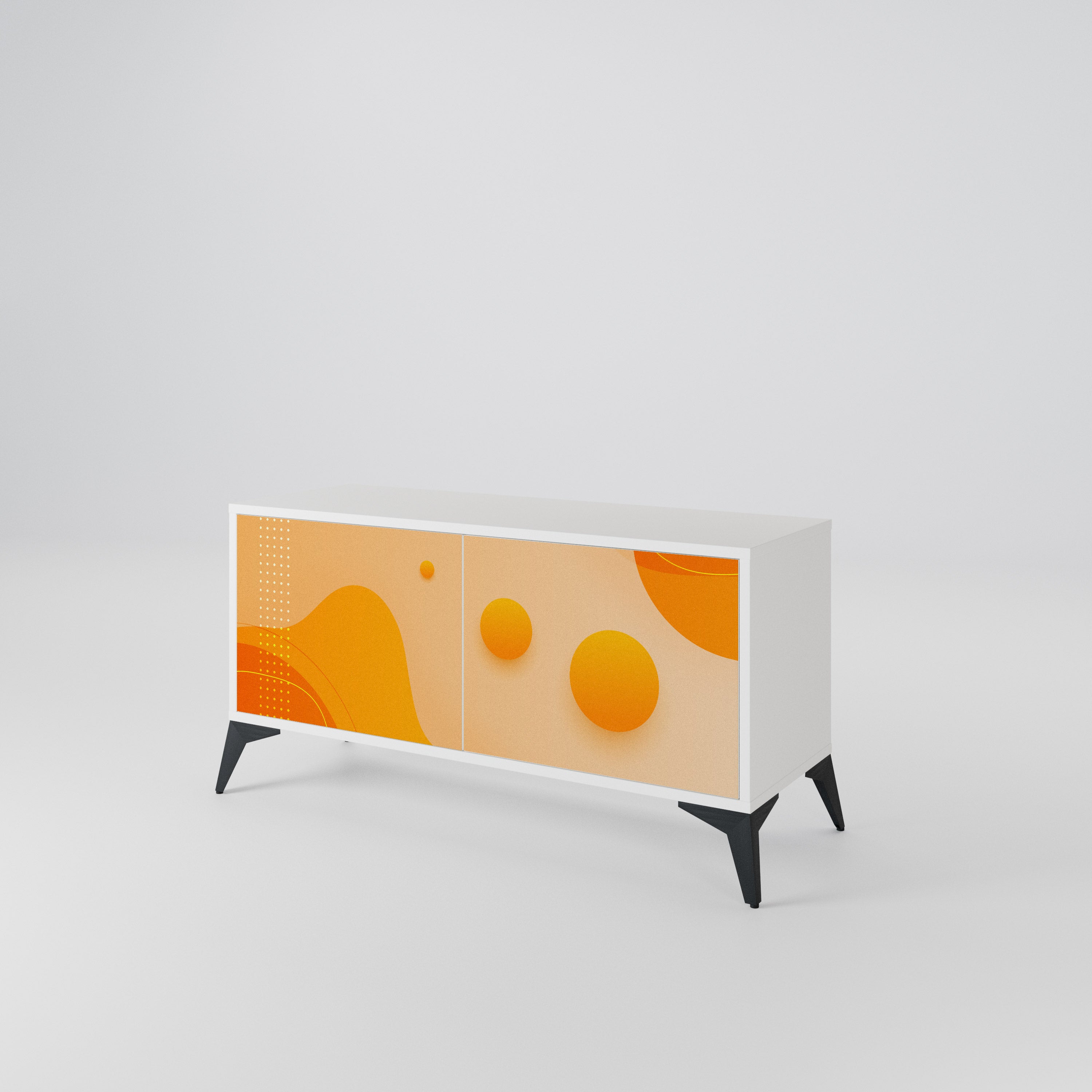 ORANGE ARRANGEMENT Móvel de TV Compacto de 2 Portas