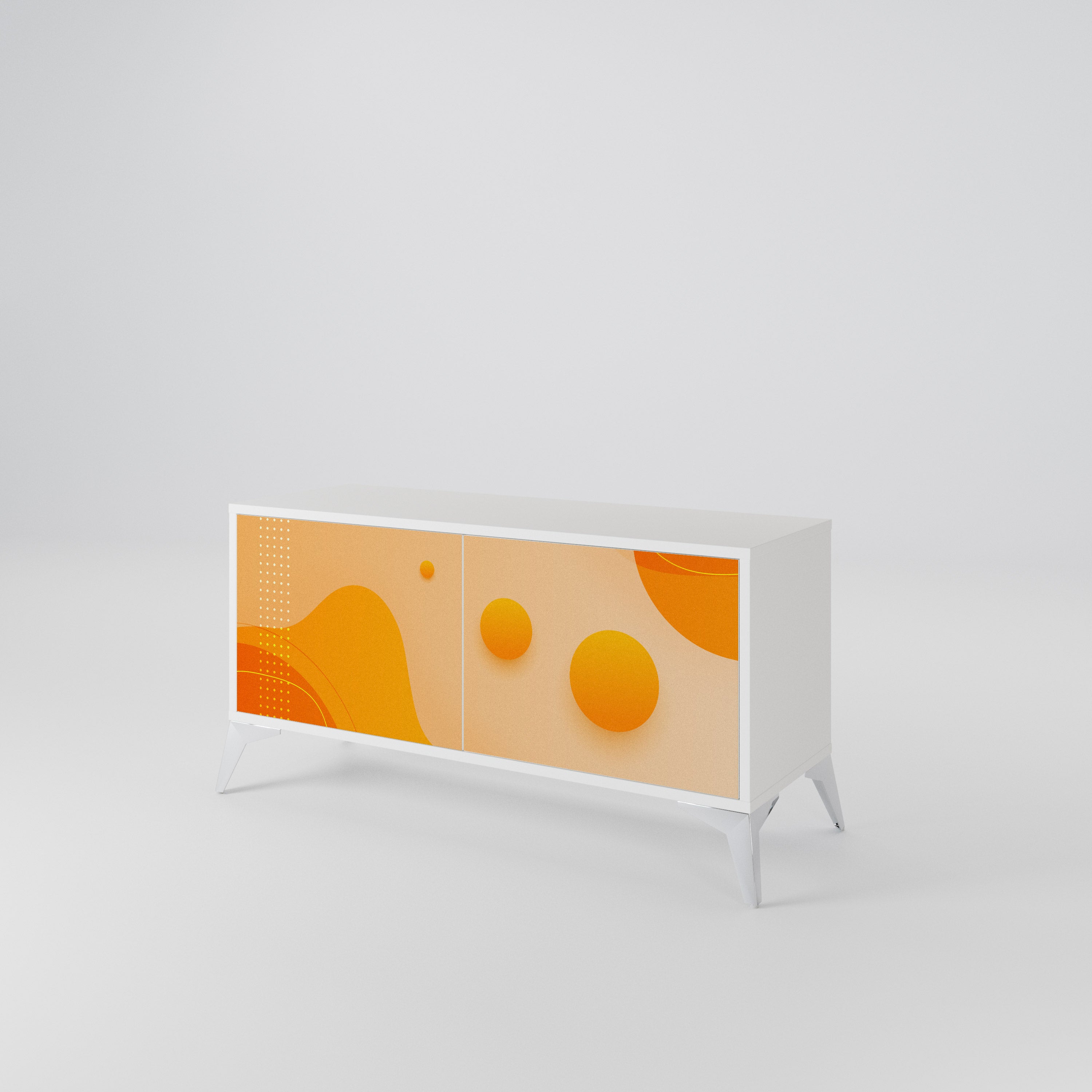 ORANGE ARRANGEMENT Móvel de TV Compacto de 2 Portas