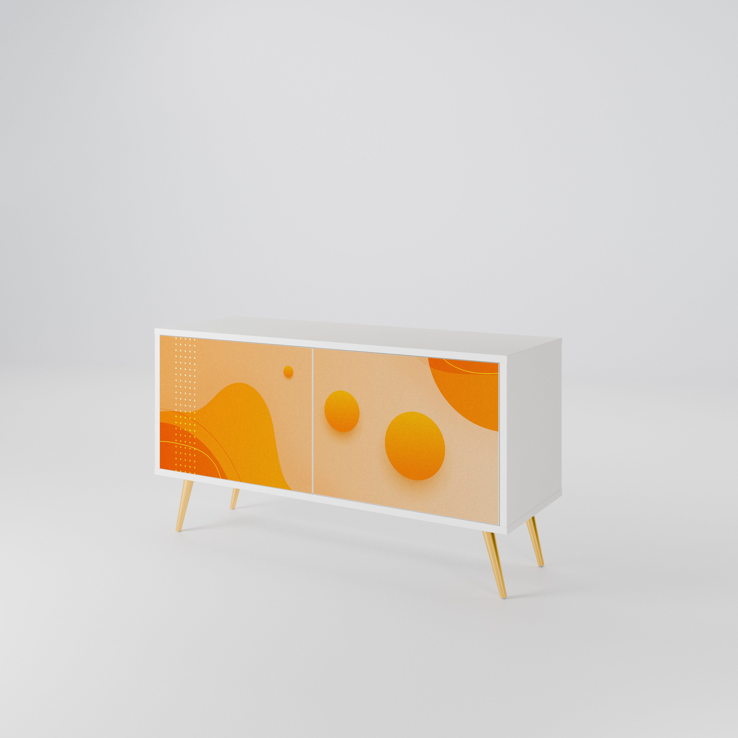 ORANGE ARRANGEMENT Móvel de TV Compacto de 2 Portas