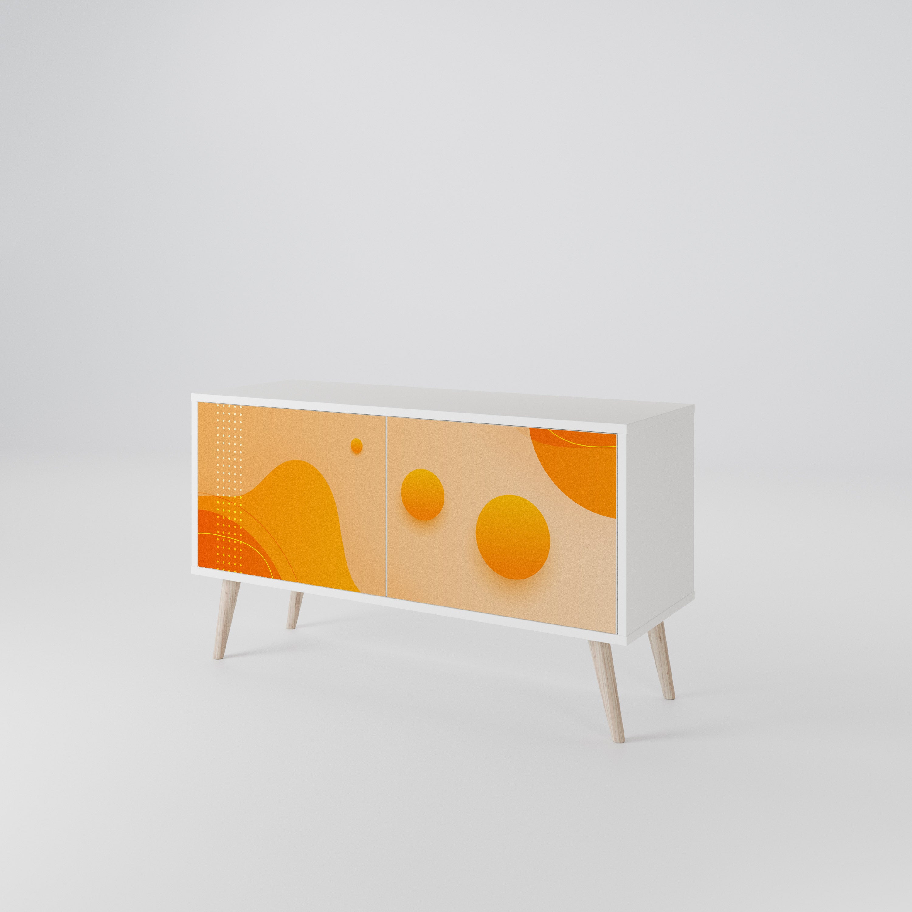 ORANGE ARRANGEMENT Móvel de TV Compacto de 2 Portas