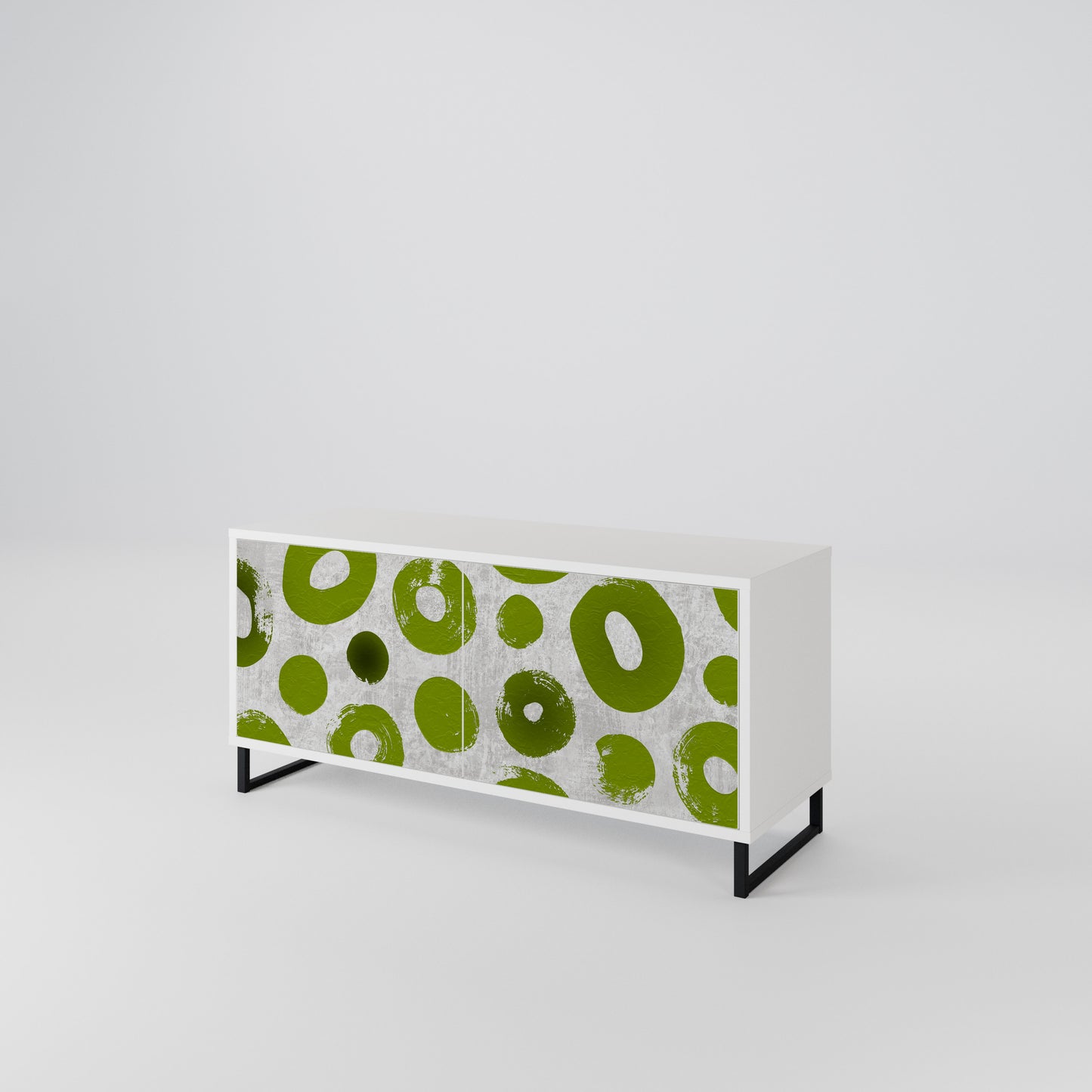 GREEN RHAPSODY Compact 2-Door TV Cabinet