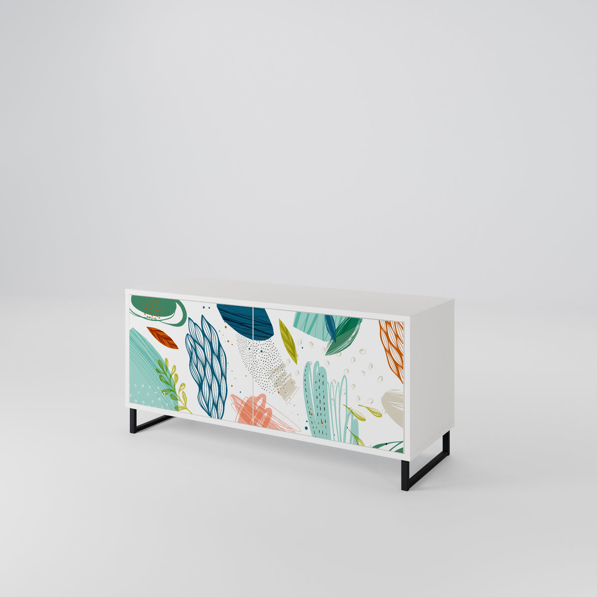 BOTANICAL HURRICANE Móvel de TV Compacto de 2 Portas