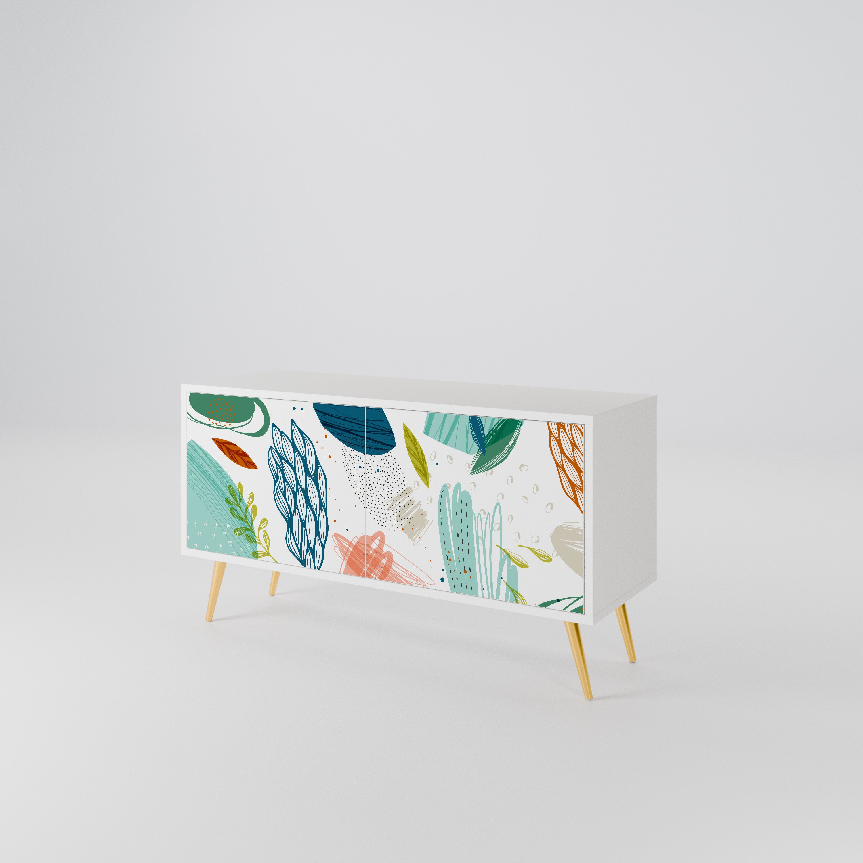 BOTANICAL HURRICANE Compact 2-Door TV Cabinet