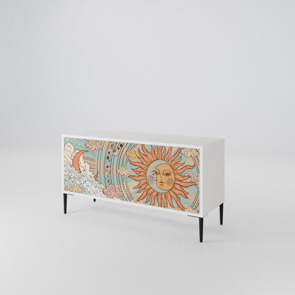 MYSTICAL STRUCTURE Compact 2-Door TV Cabinet