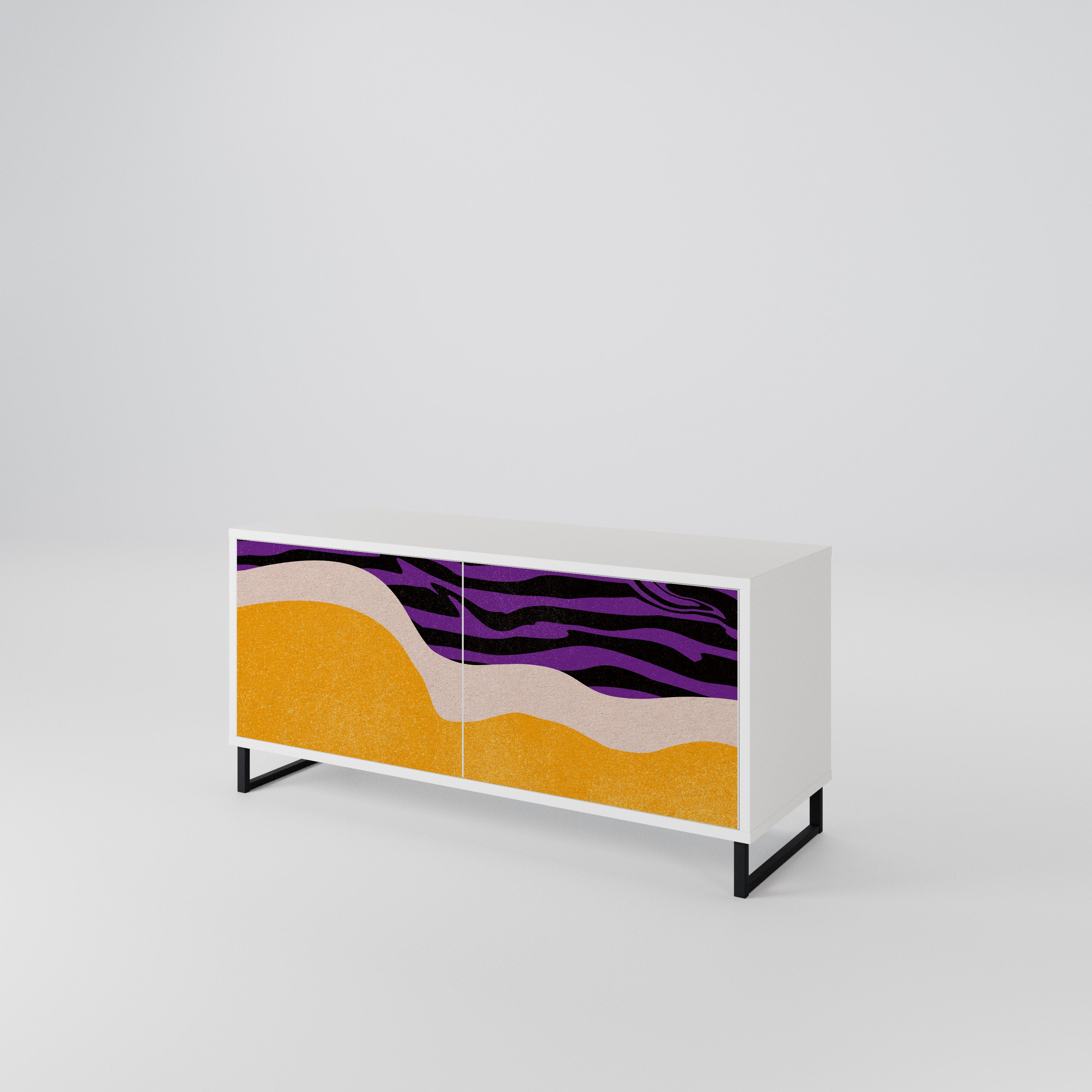 INDEPENDENT BORDER Compact 2-Door TV Cabinet