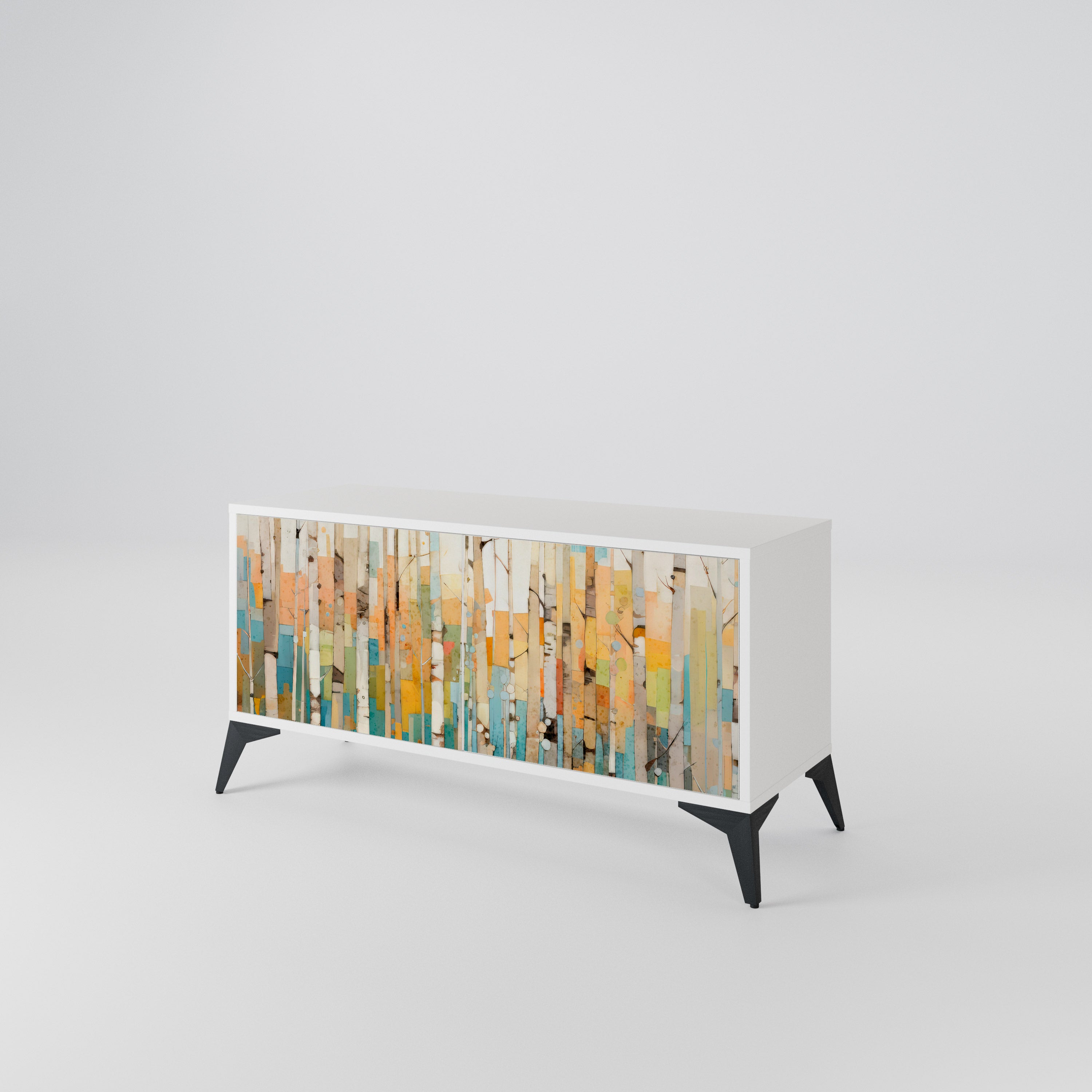 BIRCH KALEIDOSCOPE Compact 2-Door TV Cabinet