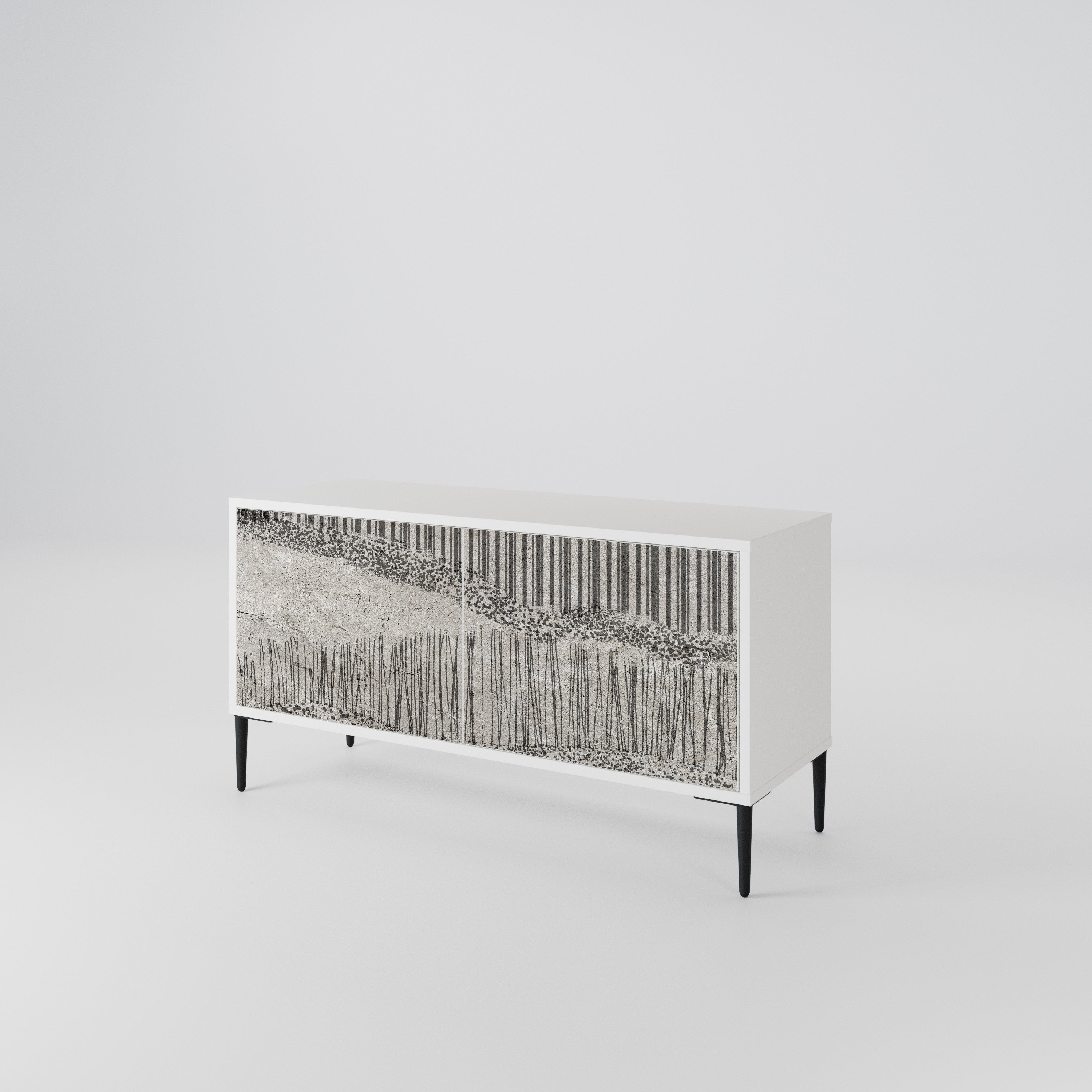 GRAIN LINES Compact 2-Door TV Cabinet