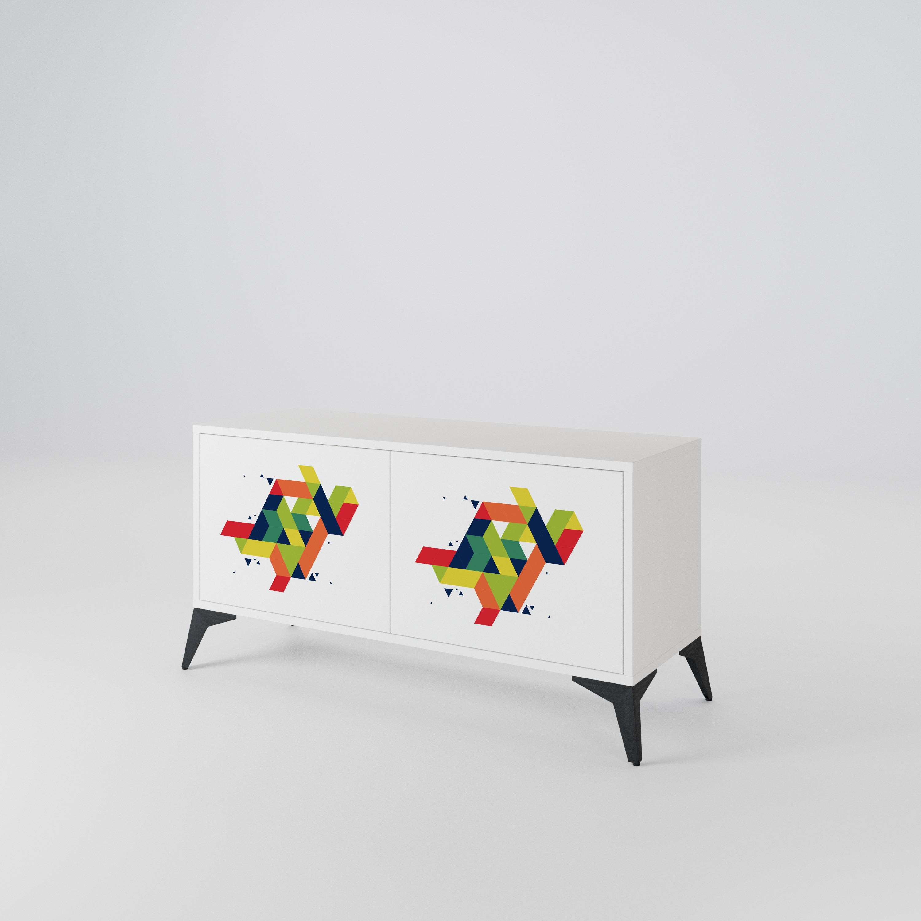 FUTURE SIGN Compact 2-Door TV Cabinet