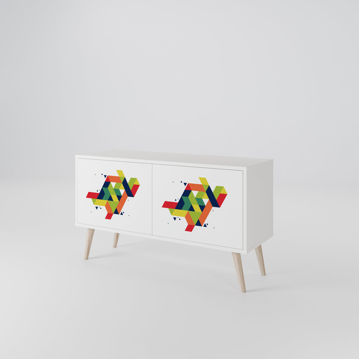 FUTURE SIGN Compact 2-Door TV Cabinet