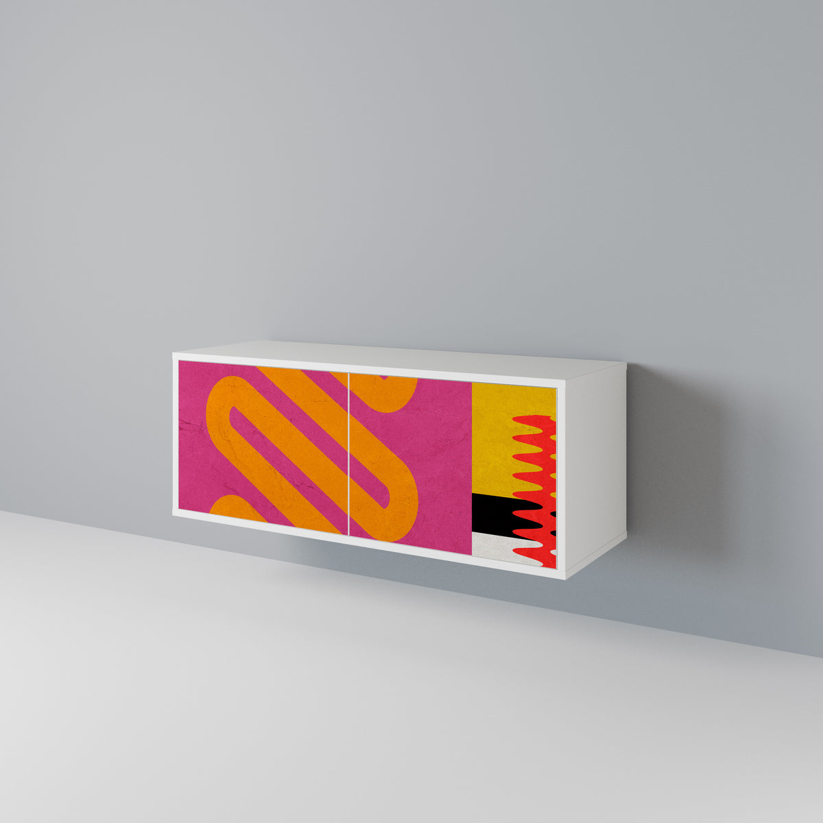 VIVID ART Móvel de TV Compacto de 2 Portas
