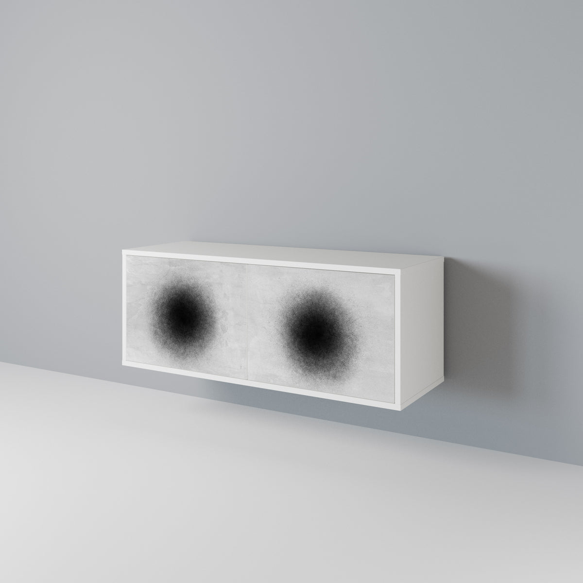 BLACK HOLE Móvel de TV Compacto de 2 Portas