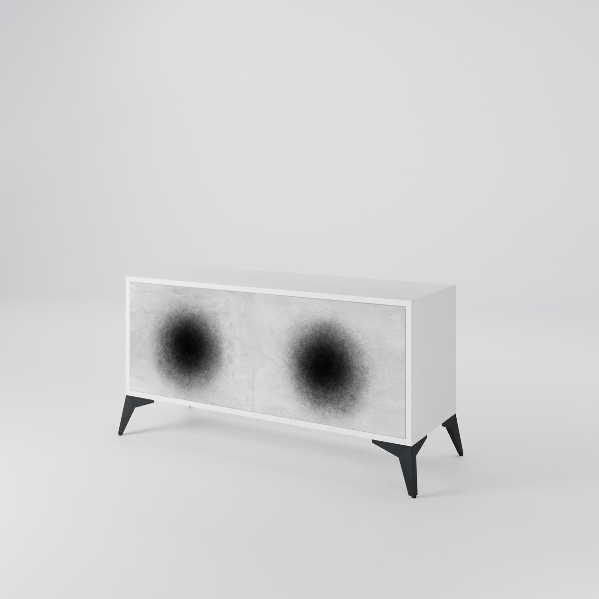BLACK HOLE Móvel de TV Compacto de 2 Portas