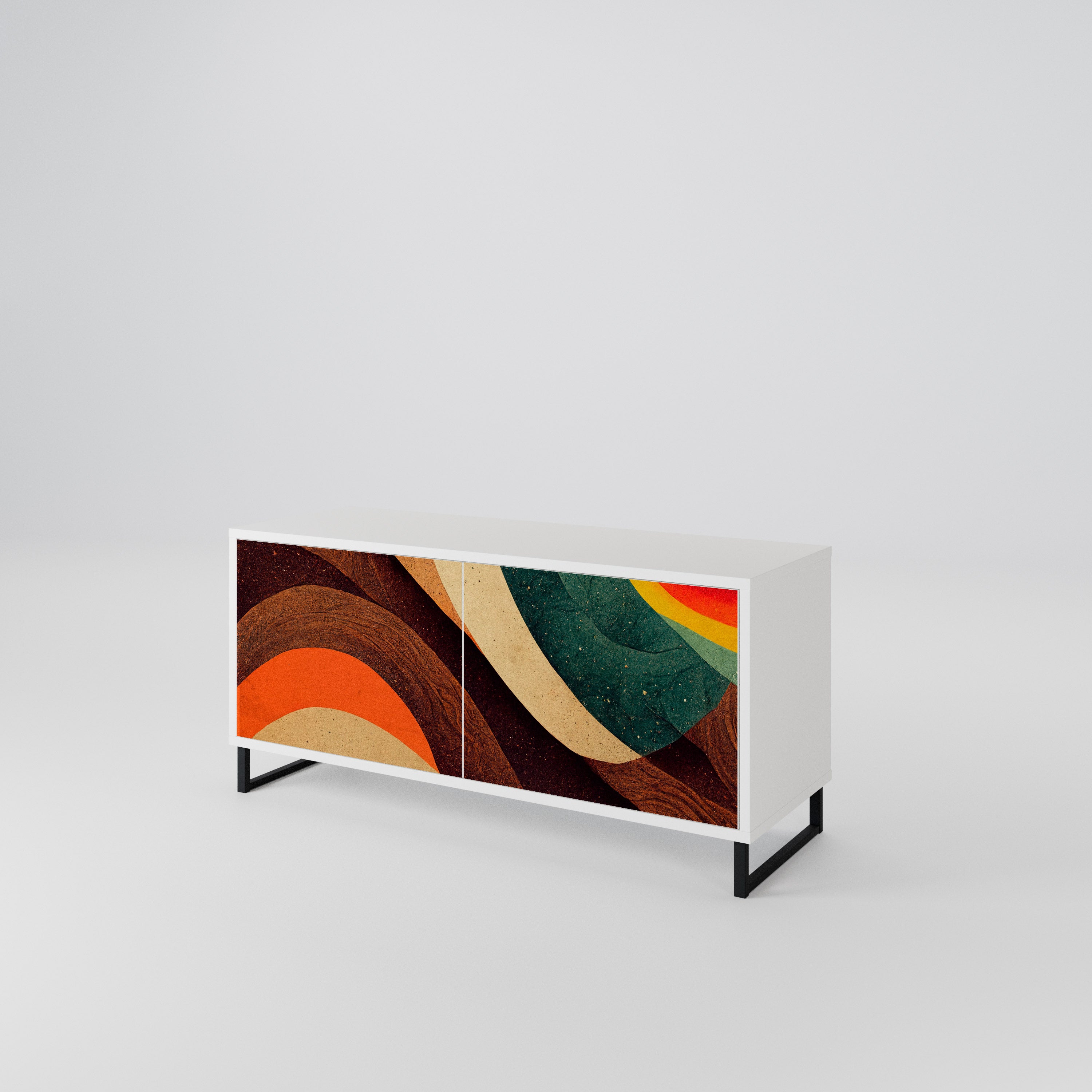 COLORFUL STRANDS Compact 2-Door TV Cabinet