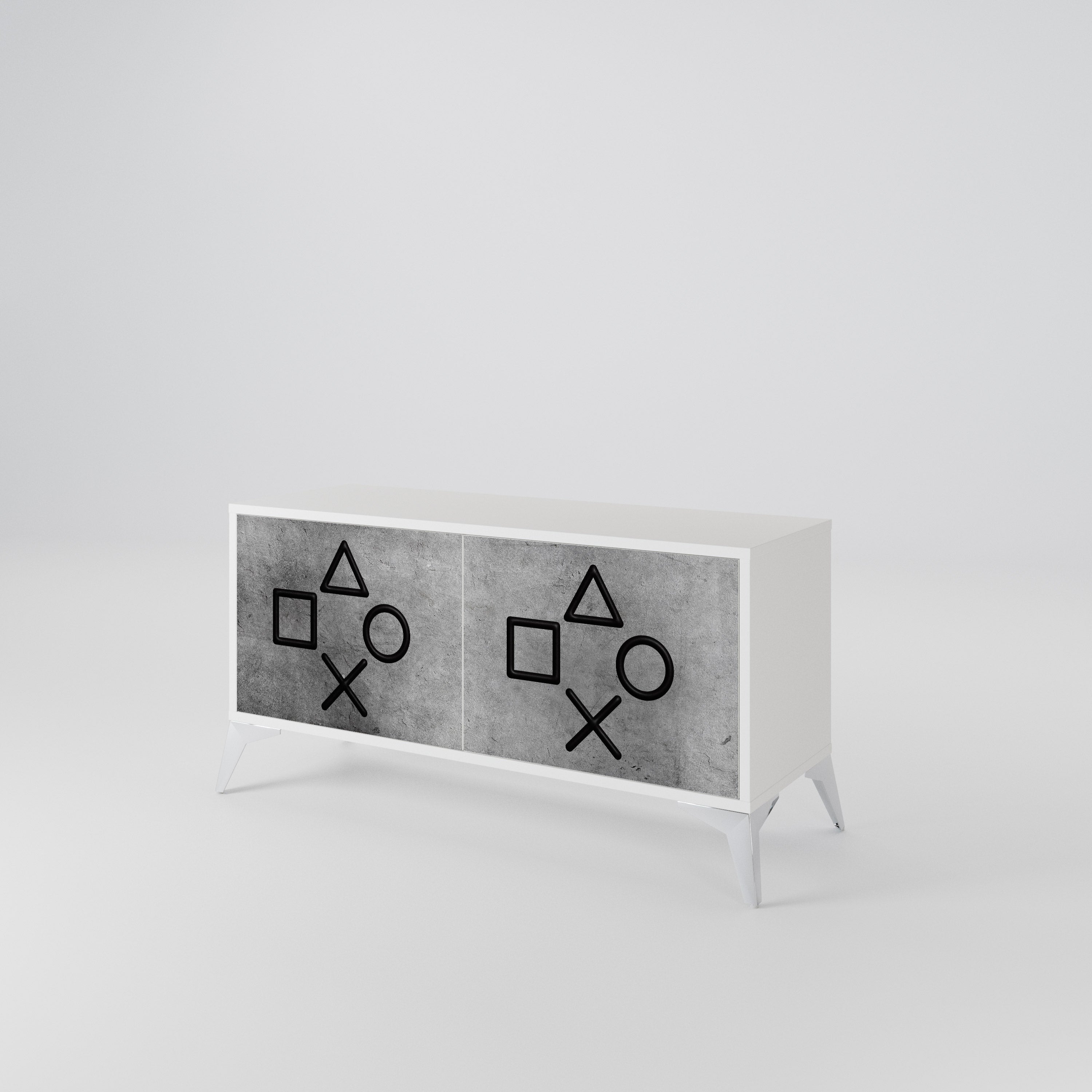 GAMER CHOICE Compact 2-Door TV Cabinet
