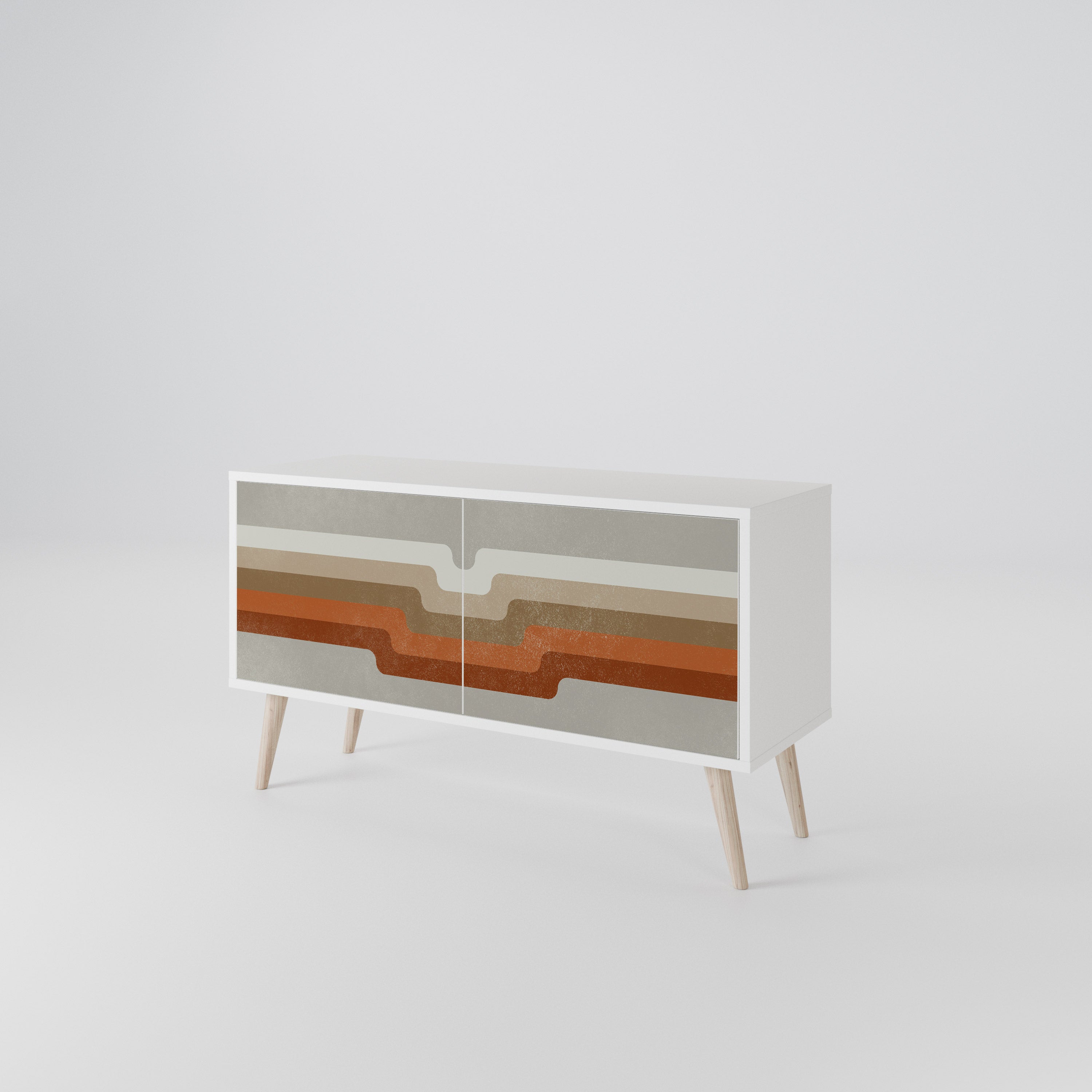 PECULIAR TRAIL Compact 2-Door TV Cabinet
