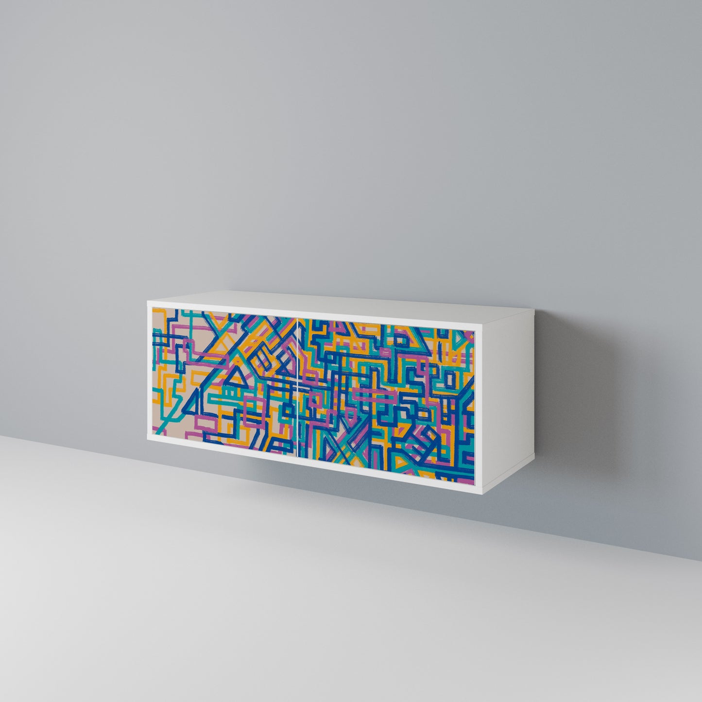 MEMORIES MAP Compact 2-Door TV Cabinet