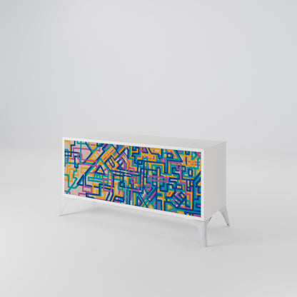 MEMORIES MAP Compact 2-Door TV Cabinet