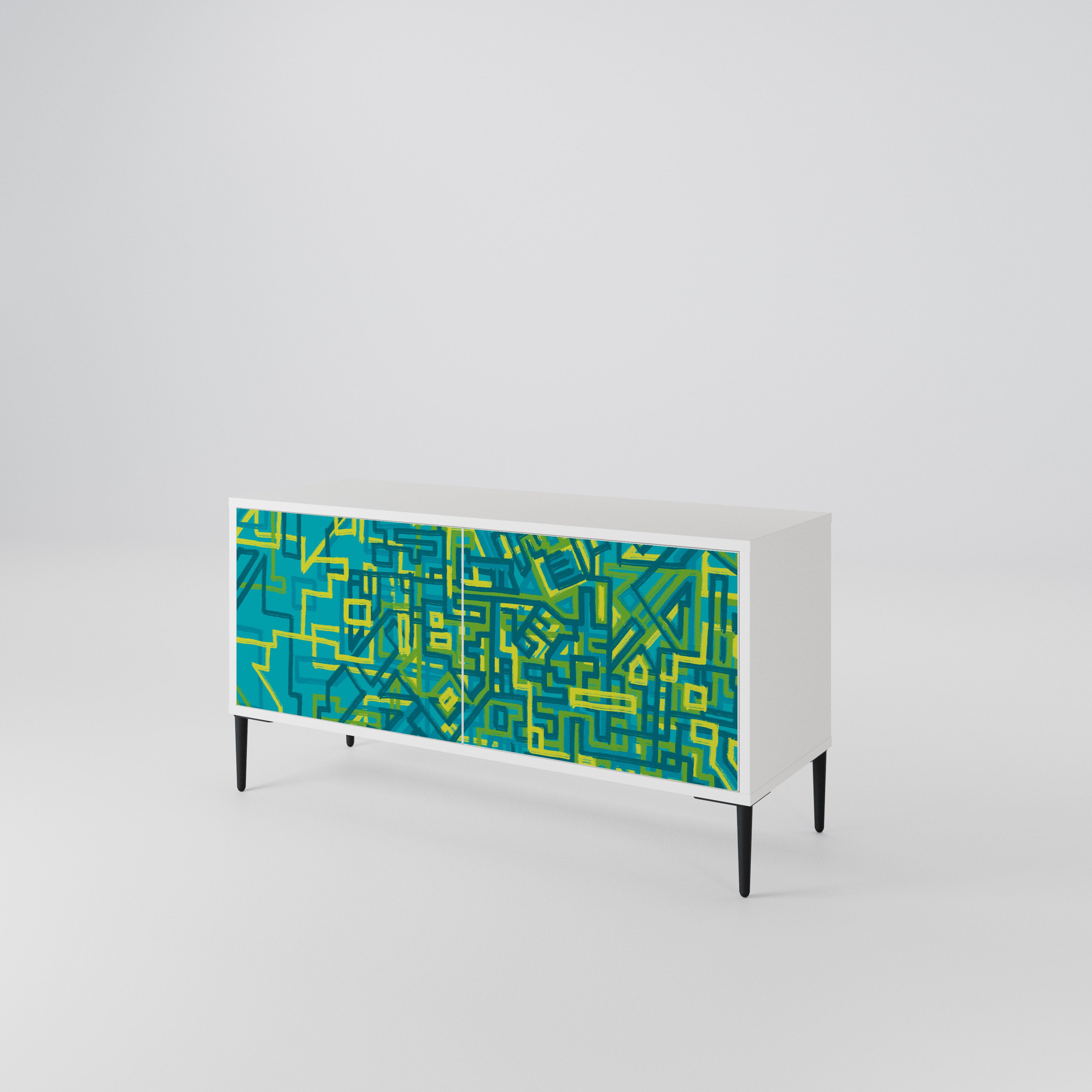 NOSTALGIC MEMORIES Compact 2-Door TV Cabinet