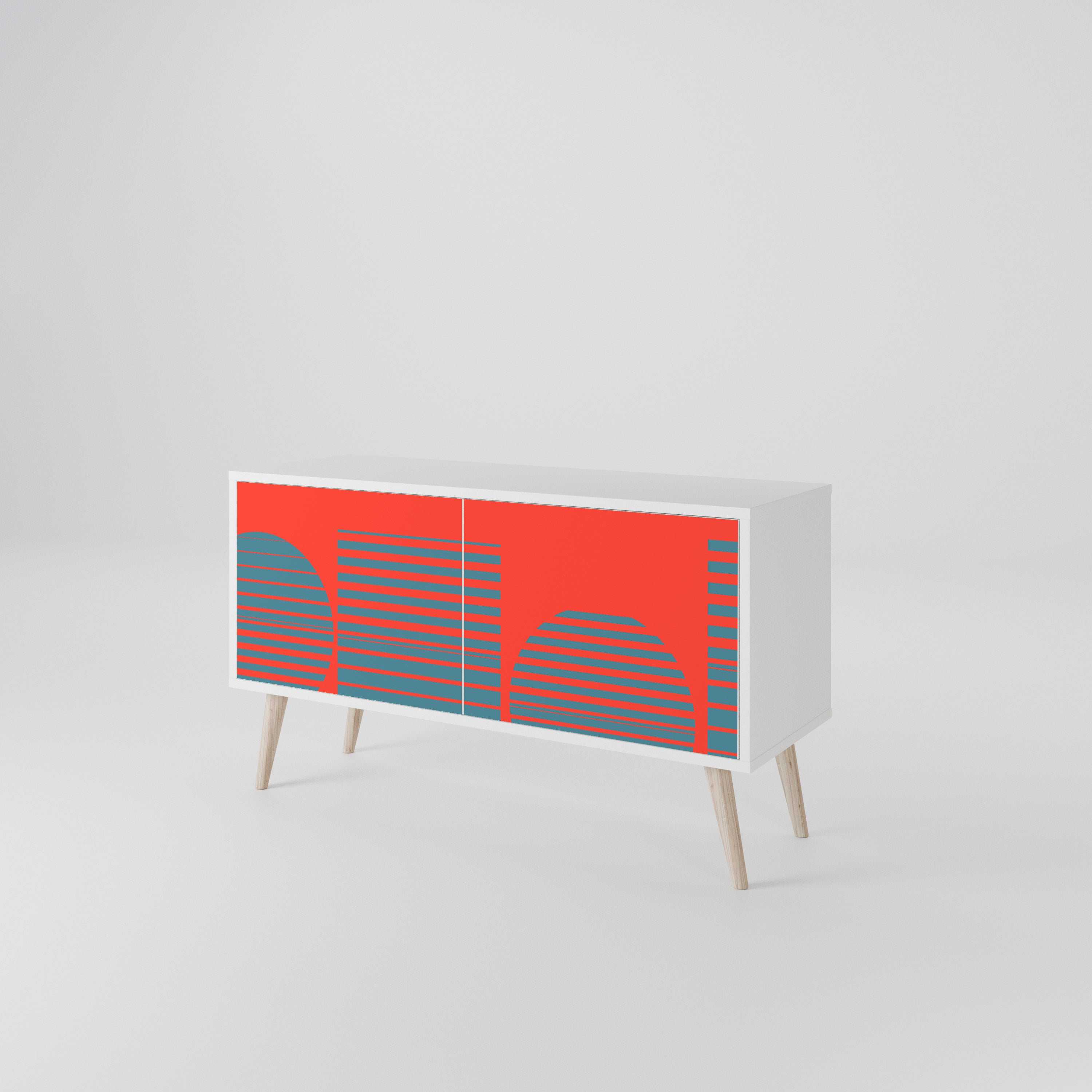 RISING GEOMETRY STARS Compact 2-Door TV Cabinet