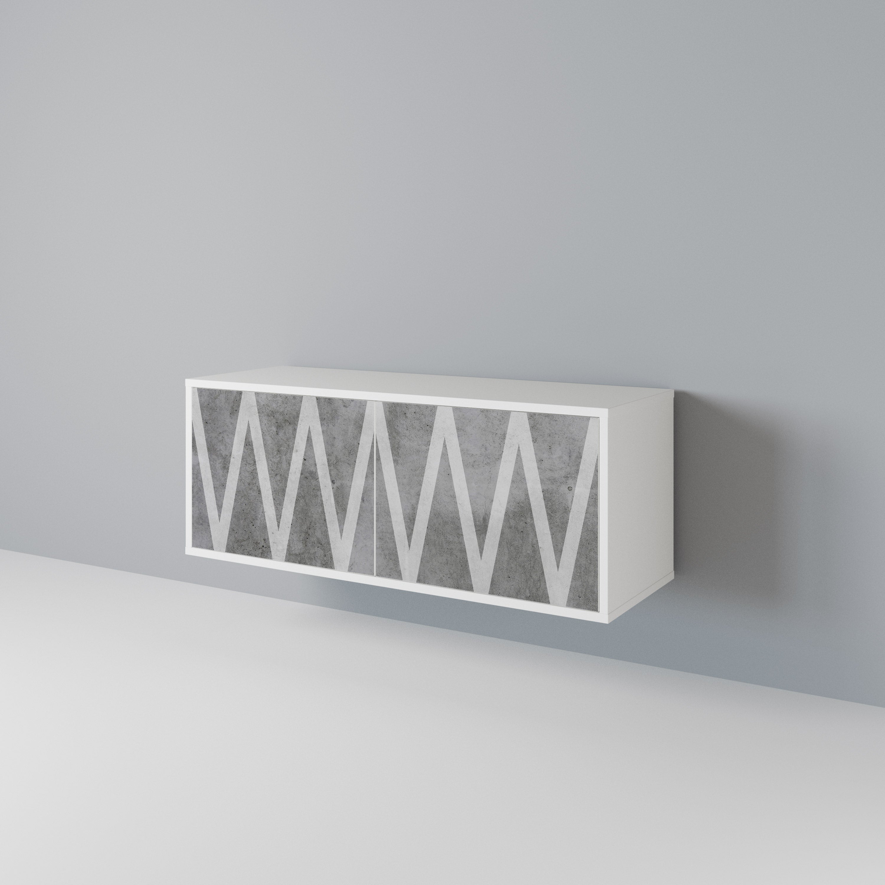 SOLID ZIG ZAG Compact 2-Door TV Cabinet