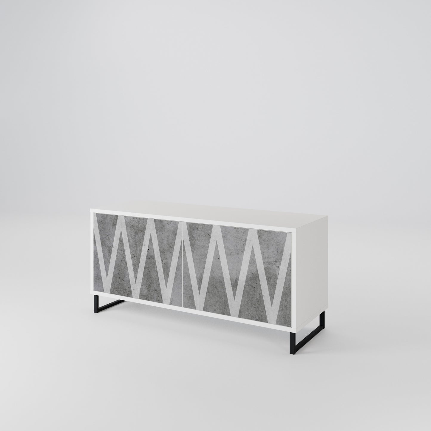 SOLID ZIG ZAG Móvel de TV Compacto de 2 Portas