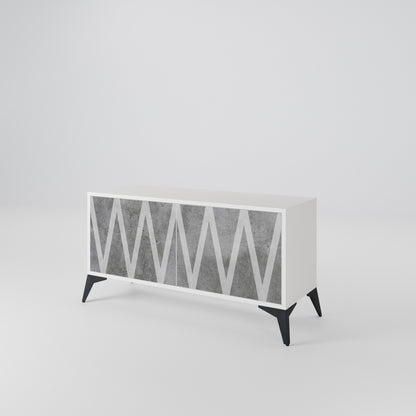 SOLID ZIG ZAG Móvel de TV Compacto de 2 Portas