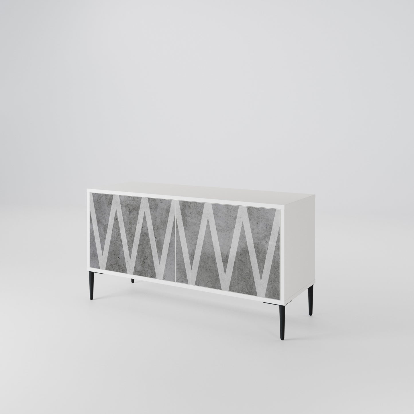 SOLID ZIG ZAG Móvel de TV Compacto de 2 Portas