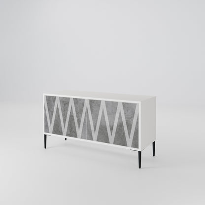 SOLID ZIG ZAG Móvel de TV Compacto de 2 Portas
