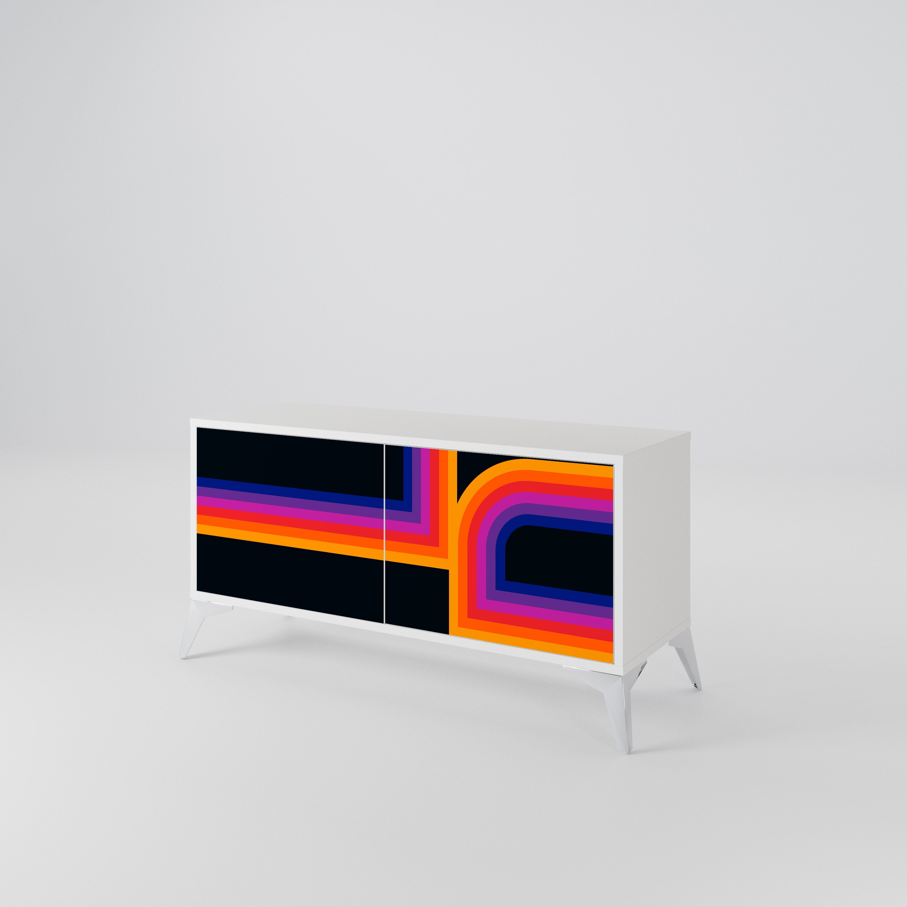 BLINDED BY THE LIGHTS Compact 2-Door TV Cabinet