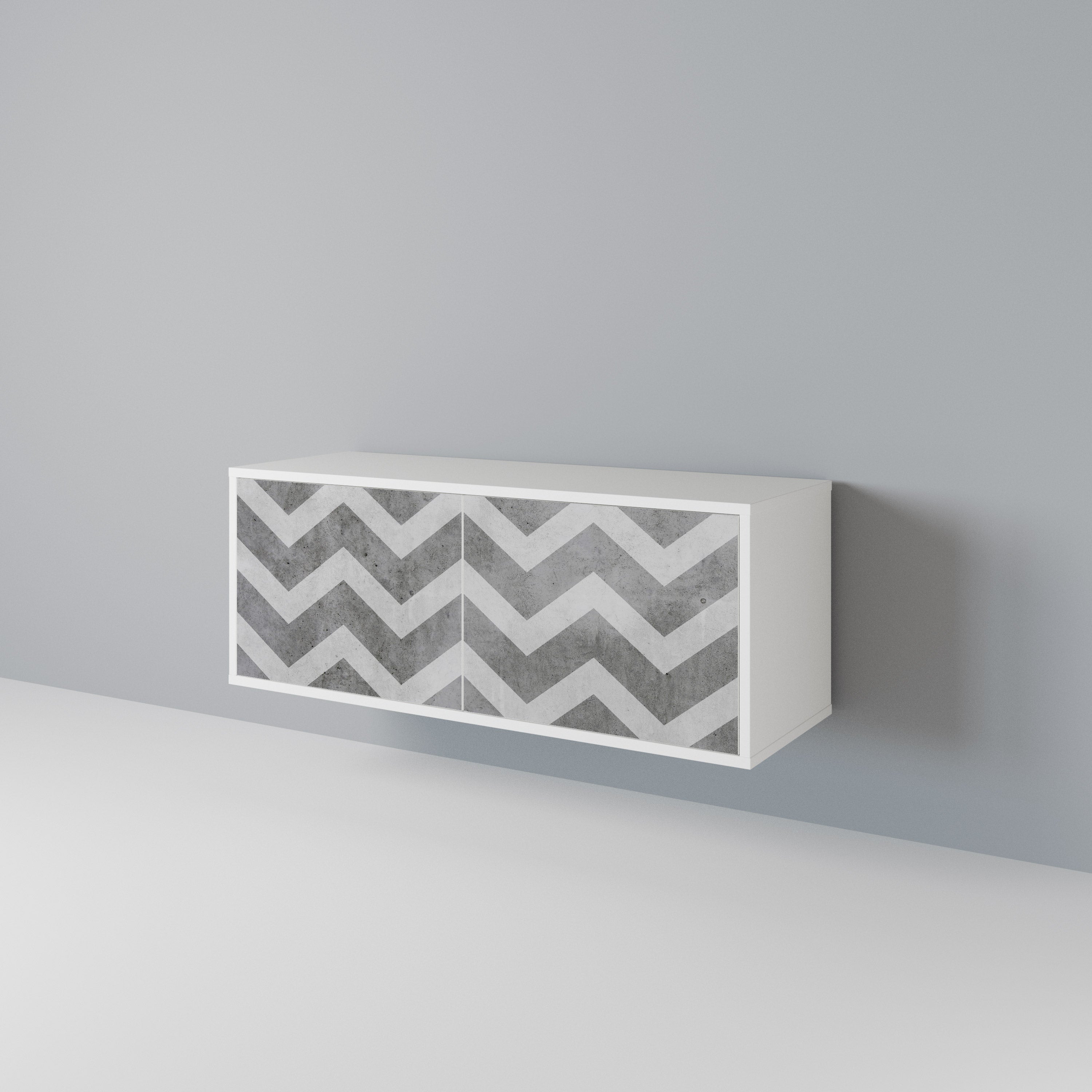 TOUGH ZIG ZAG Compact 2-Door TV Cabinet