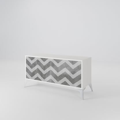 TOUGH ZIG ZAG Móvel de TV Compacto de 2 Portas