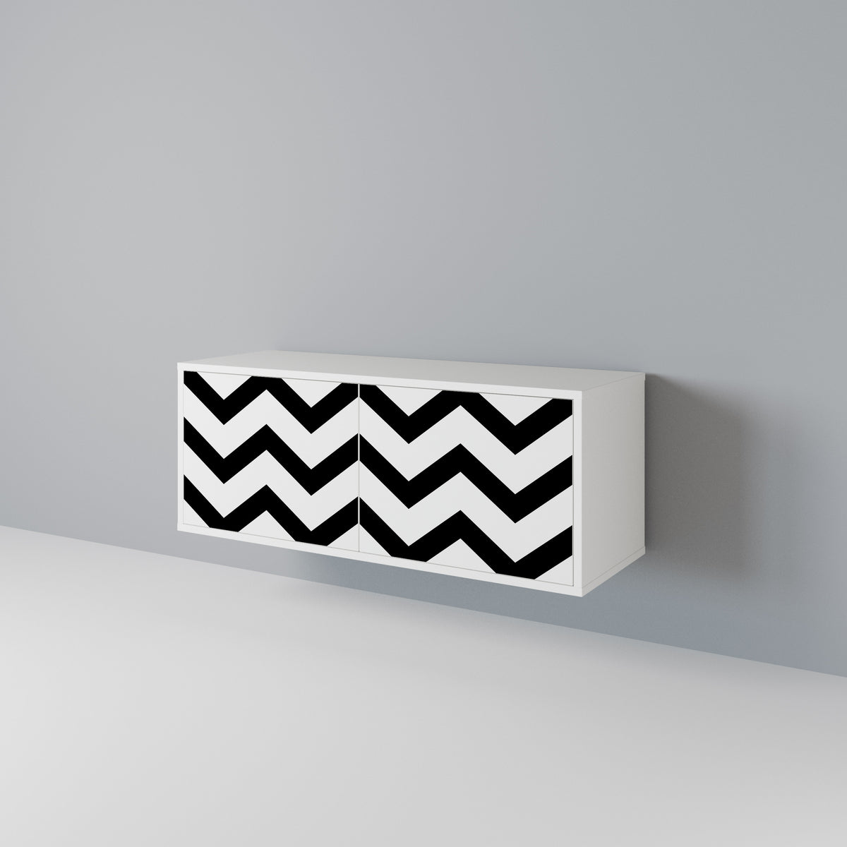 CLASSIC ZIG ZAG Móvel de TV Compacto de 2 Portas