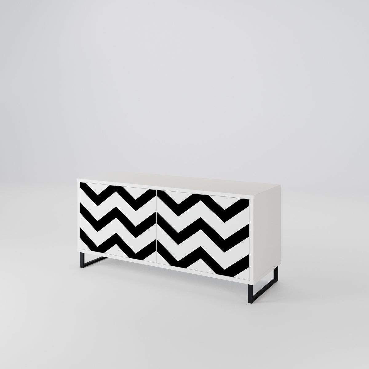 CLASSIC ZIG ZAG Móvel de TV Compacto de 2 Portas