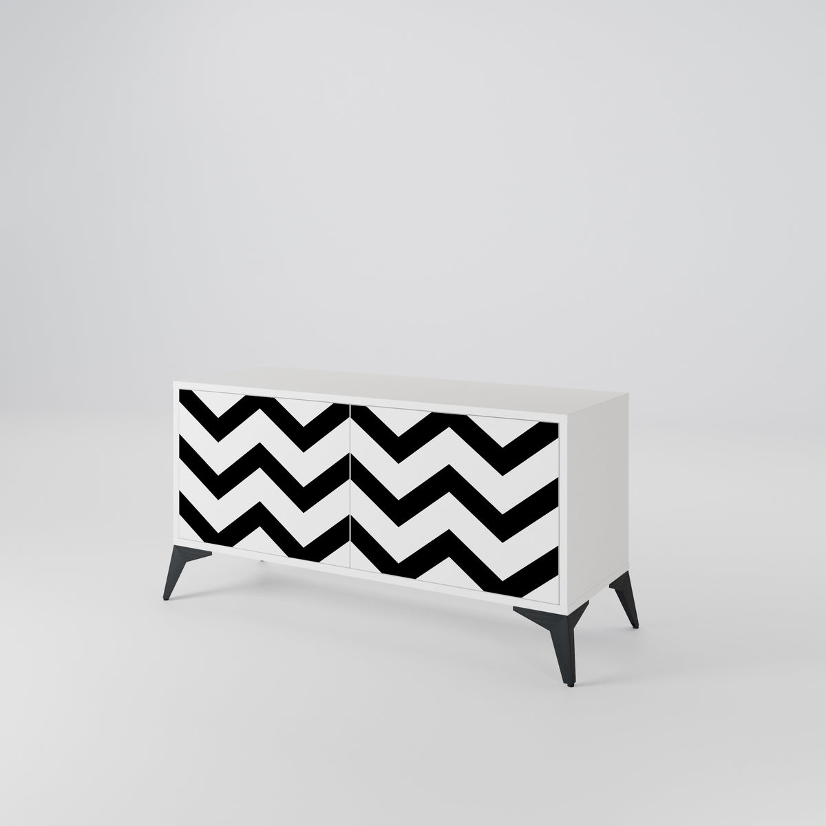 CLASSIC ZIG ZAG Móvel de TV Compacto de 2 Portas